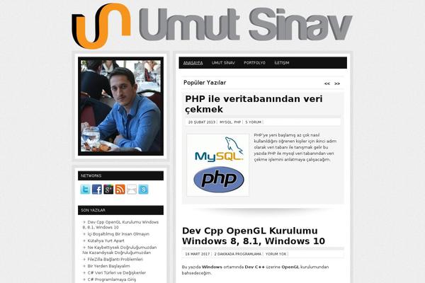 umutsinav.com site used Umut_tema