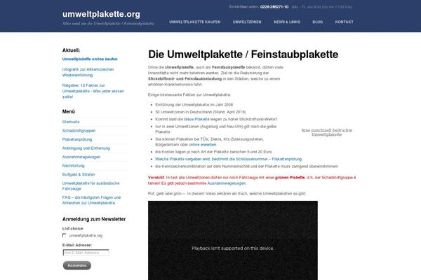 umwelt-plakette.org site used Wkz-reservieren-theme