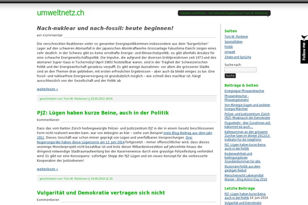 umweltnetz.ch site used Superhero