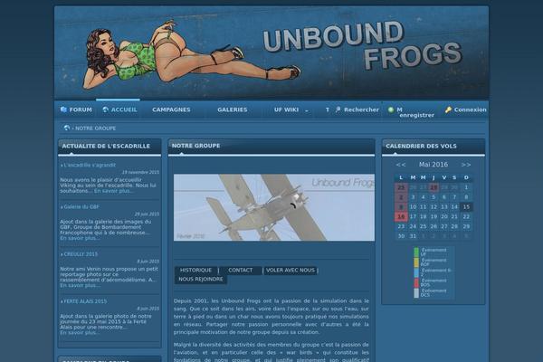 unbound-frogs.org site used Unboundfrogs2.0
