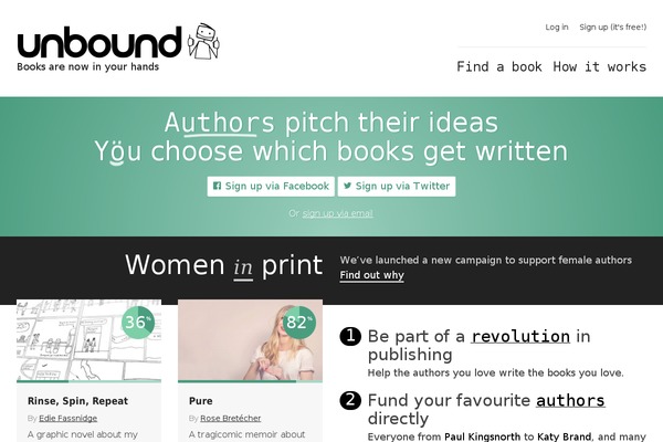 Unbound website example screenshot