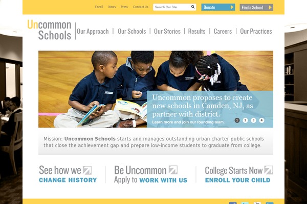 uncommonschools.org site used Uncommon-theme
