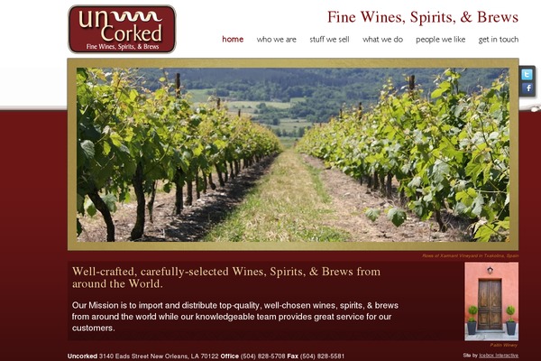 uncorked theme websites examples