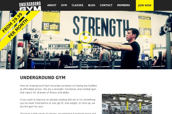 underground-gym.com site used Underground
