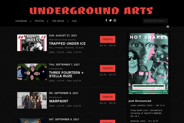 undergroundarts.org site used Undergroundarts