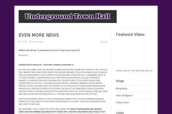 undergroundtownhall.com site used Uth
