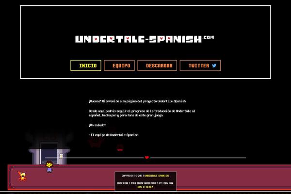 undertale-spanish.com site used Ravel