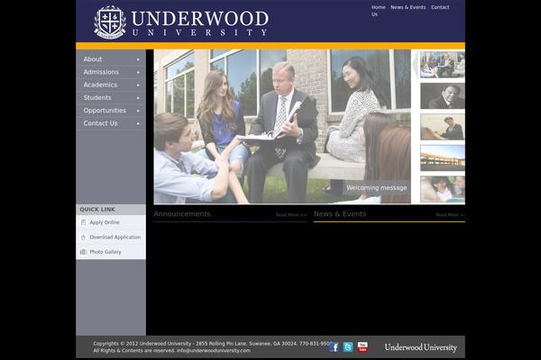 Underwood theme site design template sample