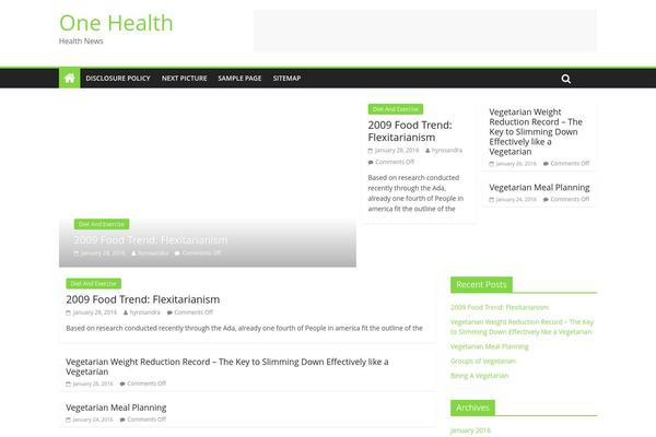WordPress website example screenshot