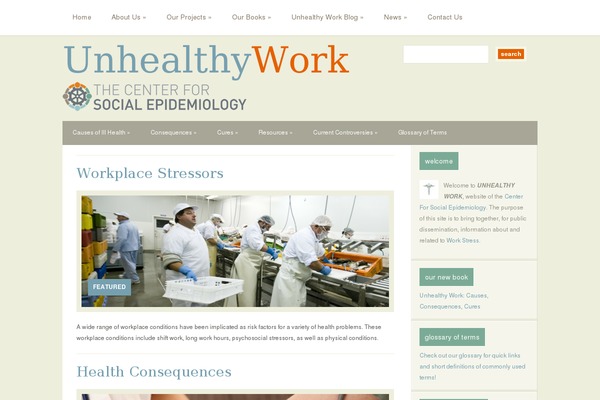unhealthywork.org site used Work-theme