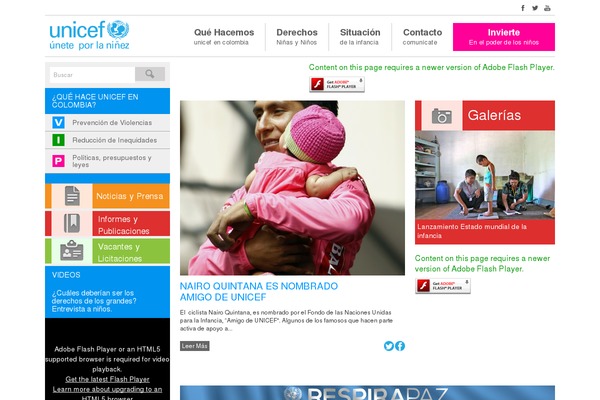 unicef theme websites examples