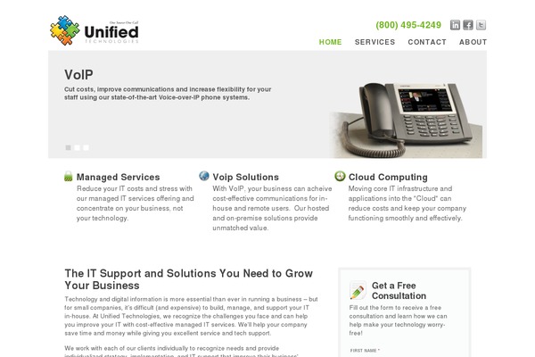 unifiedtechnologies.com site used Dsci