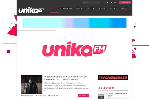 unika.fm site used Remix