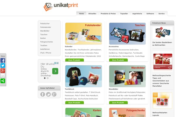 unikatprint.de site used Unikatprint