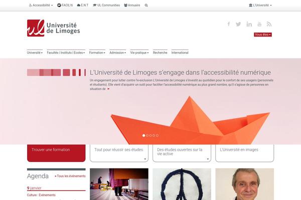 unilim.fr site used Wordpress-bootstrap-master-child