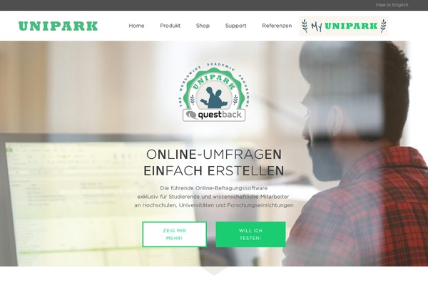 unipark.de site used Uniparkpro