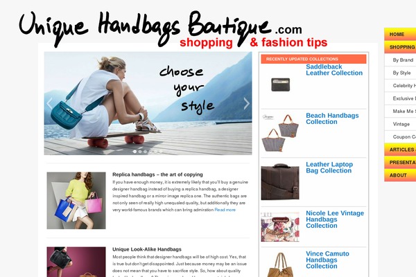 uniquehandbagsboutique.com site used Fsb-fluid-wp