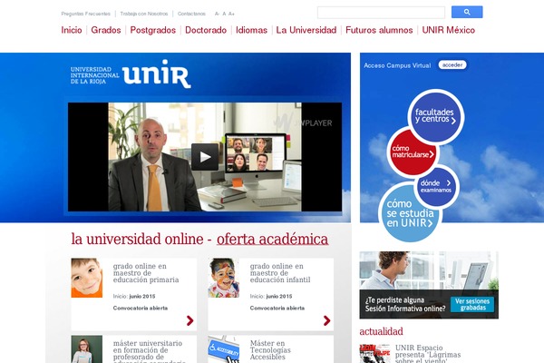 unir.net site used Unir