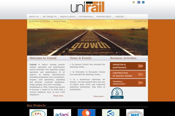 unirail.in site used Uni-theme