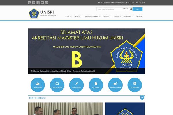 unisri.ac.id site used Unisrinew