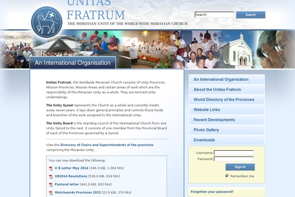 unitasfratrum.org site used Unitas