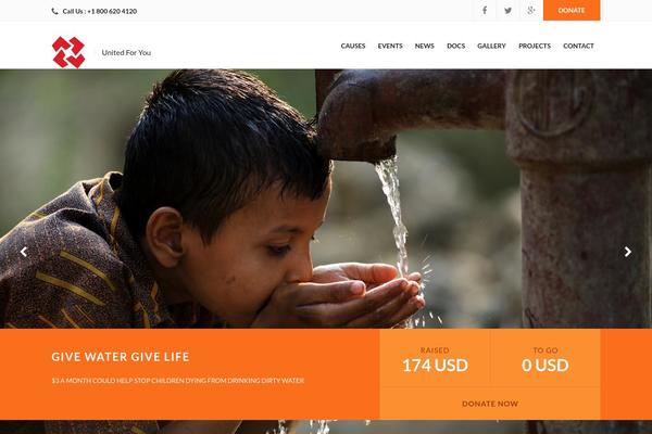Charity-wpl theme site design template sample
