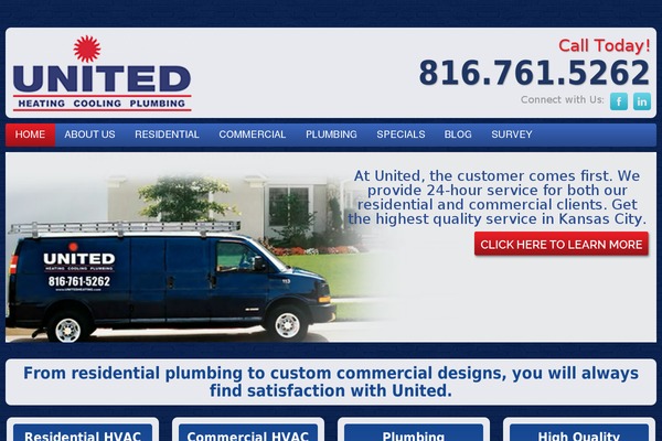 United theme site design template sample