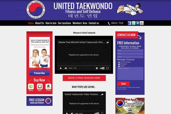 unitedtaekwondo.com.au site used Unitedtaekwondo