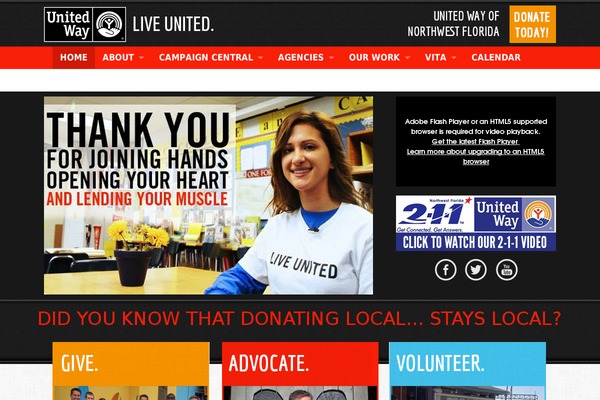 unitedwaynwfl.org site used Unitedwaynwfl