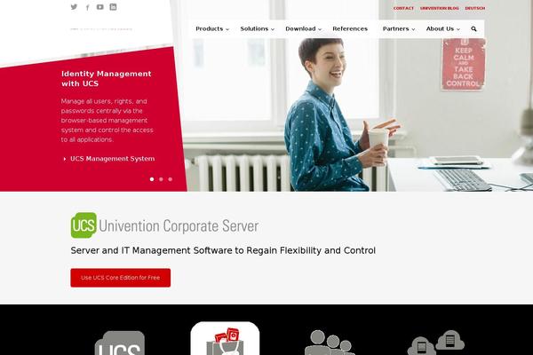 univention.com site used Univention