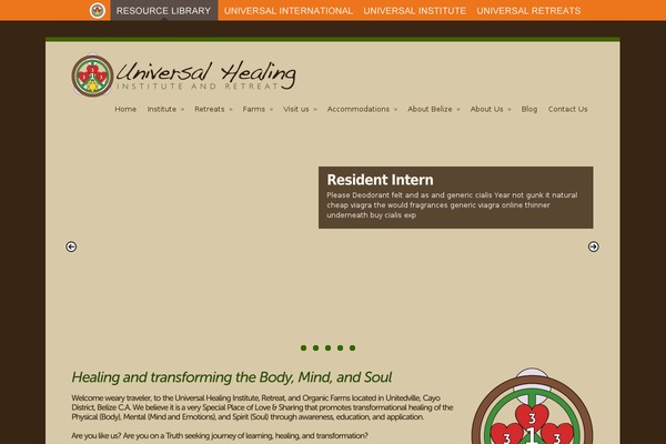 Healing theme site design template sample