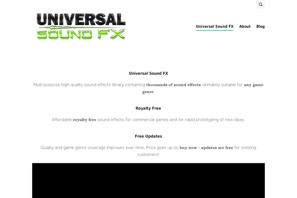 universalsoundfx.com site used Wpex-impact