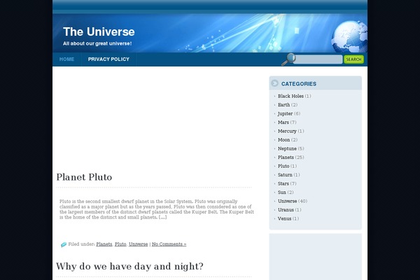 universe99.com site used Tech-blue