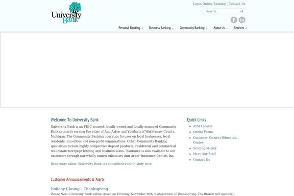 university-bank.com site used uDesign