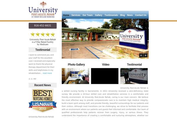 universitypostacuterehab.com site used Universityrehab