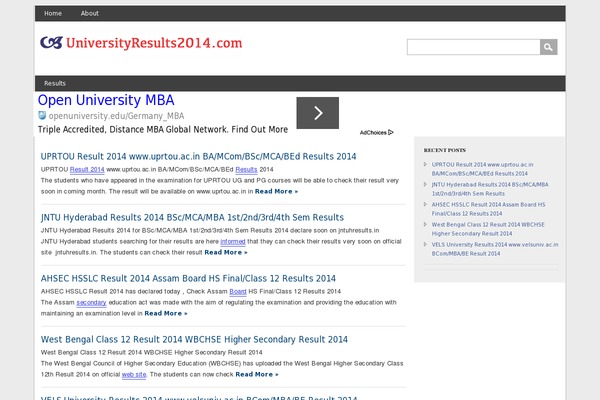 universityresults2014.com site used Comfert