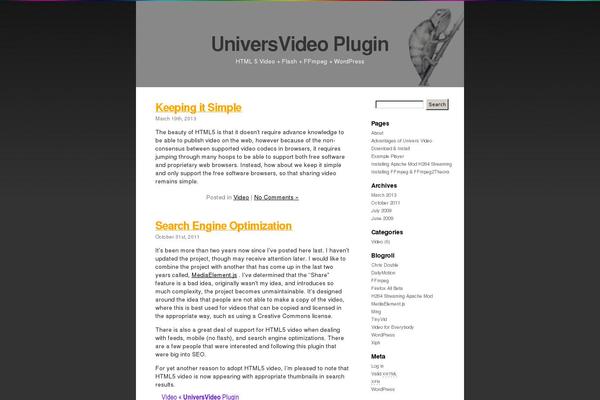 Site using Univers plugin
