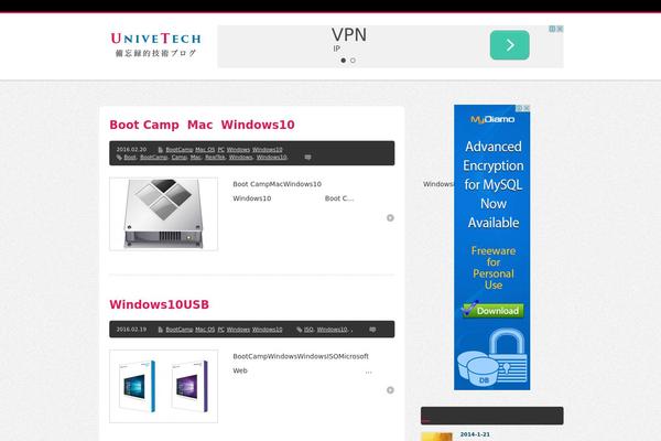 univetech.com site used Blogpress_tcd10