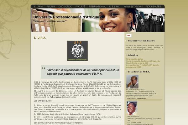 univproafrique.com site used Univafrique