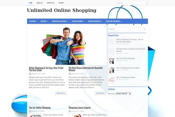 unlimitedonlineshopping.com site used Shoppingtheme