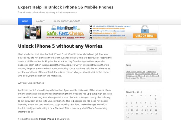 unlockiphone5shelp.com site used Silver Blue