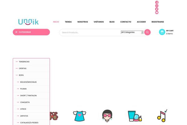 unni-k.com site used ShopVolly
