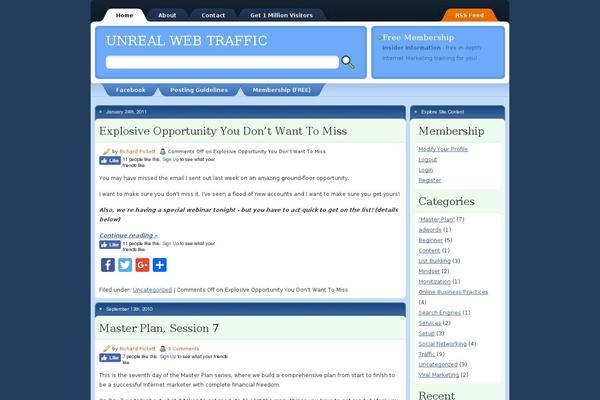 unrealwebtraffic.com site used Envy