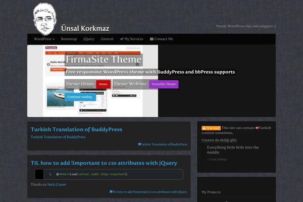 unsalkorkmaz theme websites examples