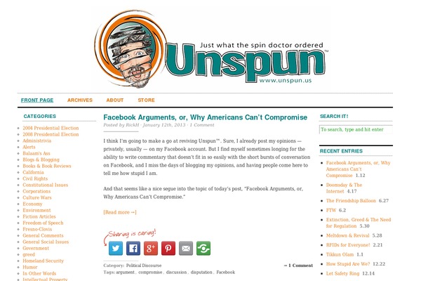 unspun.us site used Unspun