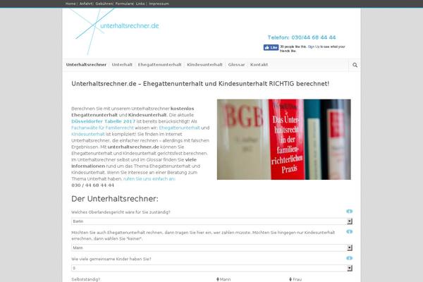 unterhaltsrechner.de site used Modernize v3.11