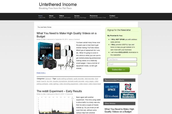 untetheredincome.com site used Dynamik