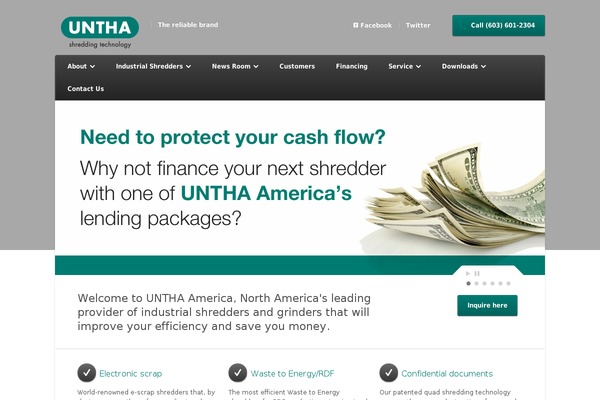 untha-america.com site used Untha