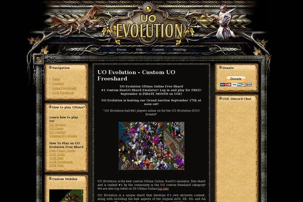 uoevolution.com site used Bladewordpresstheme