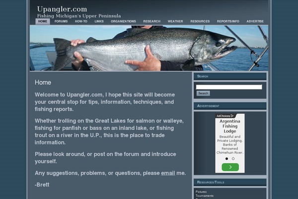 upangler.com site used Salmon_fishing_theme_4